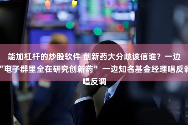 能加杠杆的炒股软件 创新药大分歧该信谁？一边“电子群里全在研究创新药” 一边知名基金经理唱反调