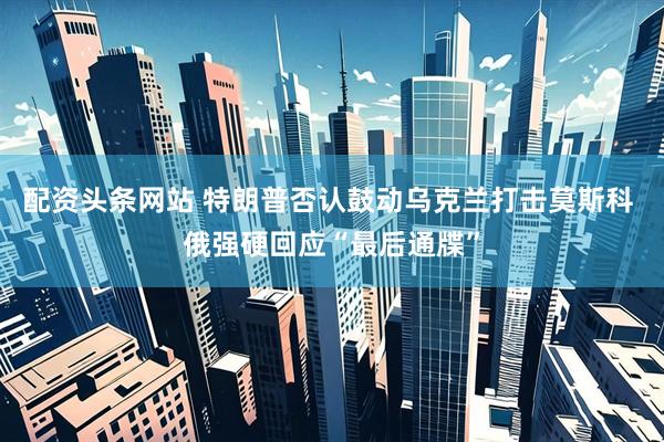 配资头条网站 特朗普否认鼓动乌克兰打击莫斯科 俄强硬回应“最后通牒”